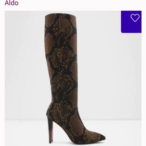 Aldo Snake sequins knee high boots